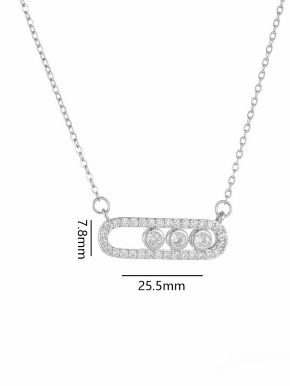 Delicate Trio-Circle Bar Necklace NWT - Picture 4 of 5